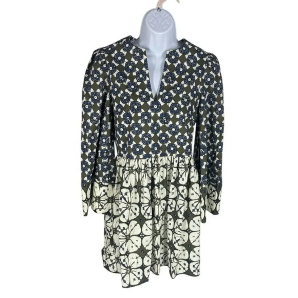 Tuckernuck Izzie Mini Dress Batik Medallion Print Bell Sleeve NWT Size M - Picture 5 of 12